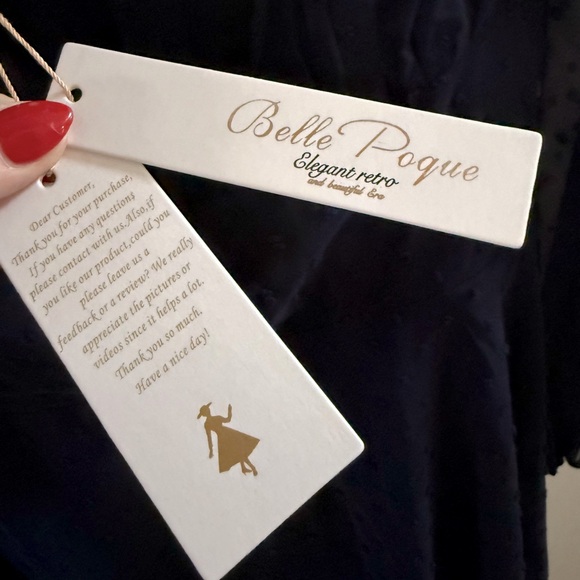 Belle Poque Elegant Retro Swiss Dot Dress Size 2X NWT - Picture 5 of 9